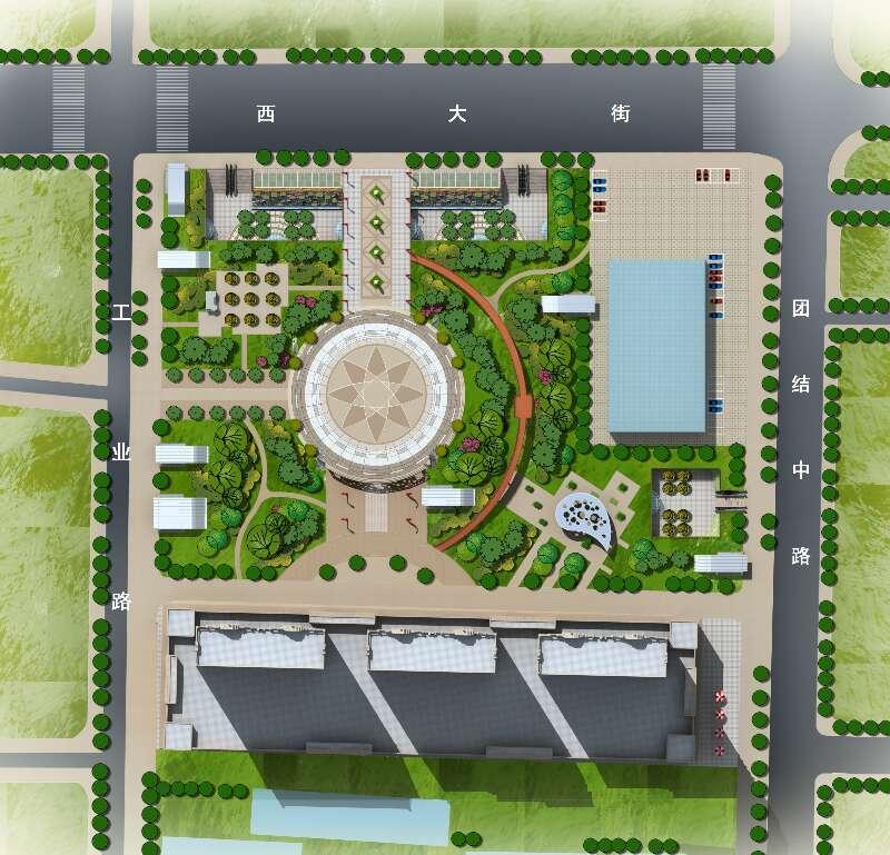 项城广场,鸟瞰图设计，郑州园林景观设计http://ydyl.genericsummit.com/